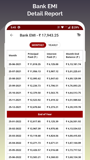 EMI Calculator - Bank, Finance Screen 3