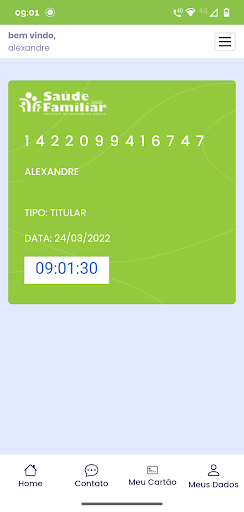 App Saúde Familiar Card Screen 3