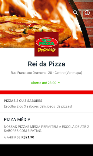 Android application Rei da Pizza screenshort