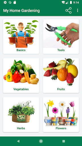 Android application My Home Gardening screenshort