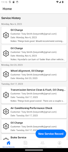 OneAuto Shop Admin Screen 2
