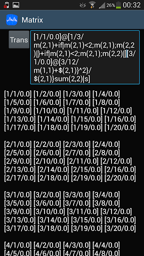 Android application Matrix Scientific Calculator screenshort