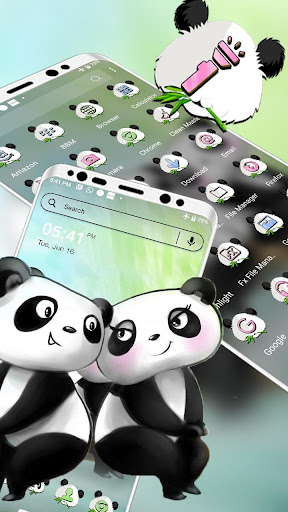 Cute Panda Love Theme apkpoly screenshots 4