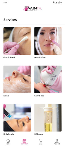 VAIN Medi Spa Screen 2