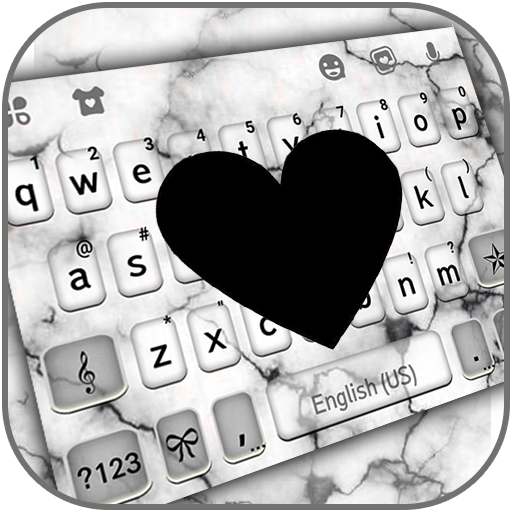 Black Marble Heart Keyboard Ba logo