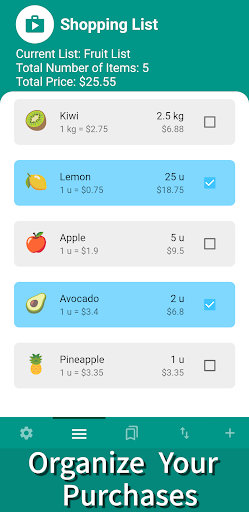 Android application Shopping List: Save Your Money screenshort