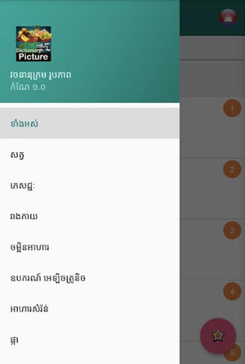 Picture Dictionary Screen 2