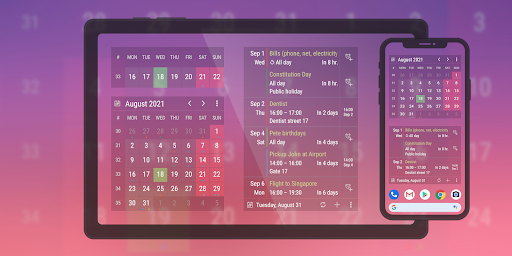 Calendar Widget: Month/Agenda androidhappy screenshots 1