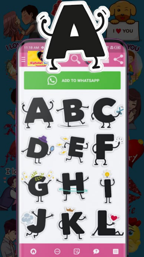 Alphabet Stickers for WhatsApp