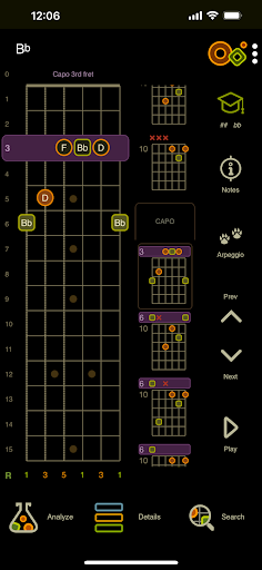 Android application Oolimo Guitar Chords screenshort