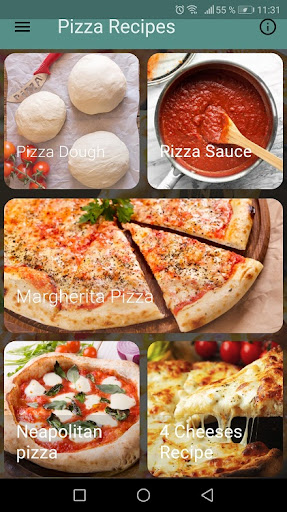 Android application Tasty pizza recipes screenshort
