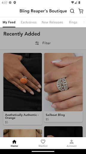 Android application Bling Reaper's Boutique screenshort
