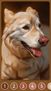 Dog Paint by Number Coloring
