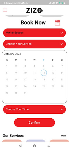 Zizo Salon Screen 3