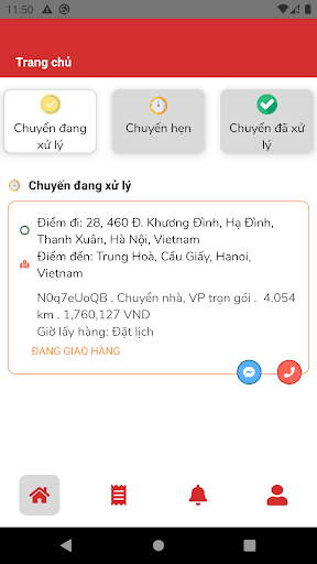 Android application Tài xế Thành Hưng screenshort