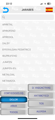 Android application Mis Jarabes screenshort