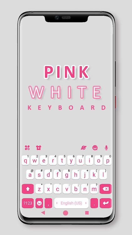 Pink White Chat Keyboard Theme - 8.7.1_0615 - (Android)