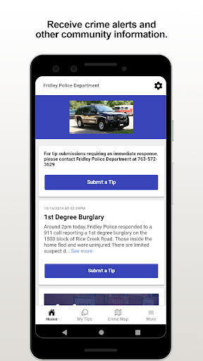 Android application Fridley PD screenshort