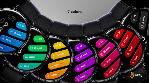 Minimalistic Color watchface Screen 3