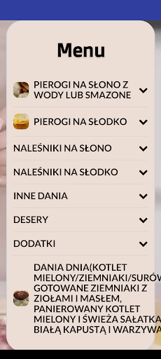 Android application Pierogi Ukraińskie screenshort