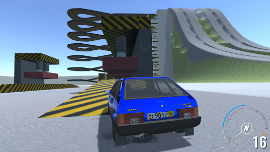 Car Crash Stunt ramp: Spusk 3D