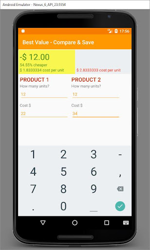 Frugal Living - Price Compare Screen 2