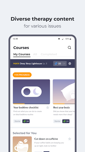 Lighthouse : Self-care app Screen 3