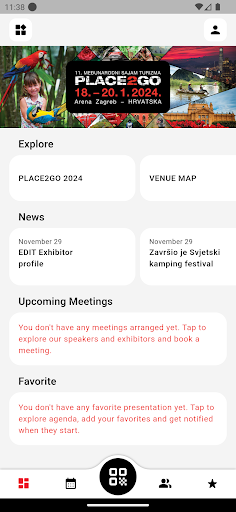 Android application PLACE2GO tourism fair Croatia screenshort