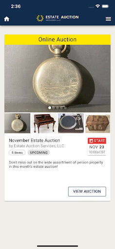 Android application Estate Auction Services, LLC screenshort
