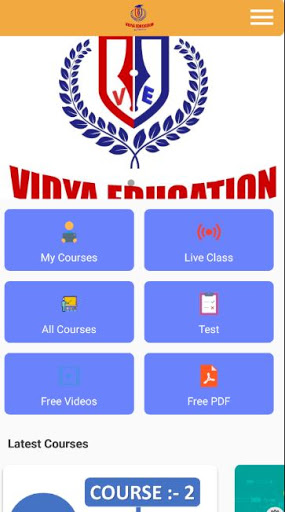 VIDYA EDUCATION -- ACADEMIC Screen 3