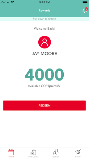 CORT Rewards™ Screen 2
