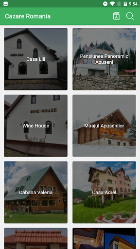 Android application Cazare Romania screenshort