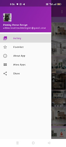 Android application Dinning Room Design Gallery screenshort