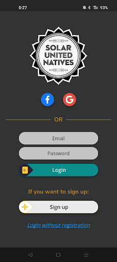 Android application S.U.N. screenshort