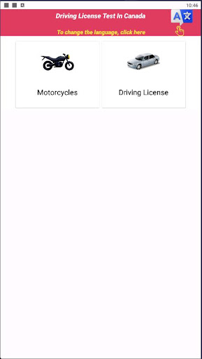 Android application Driving License Test In Canada screenshort