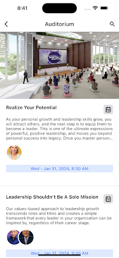 Android application Maxwell Leadership Events screenshort
