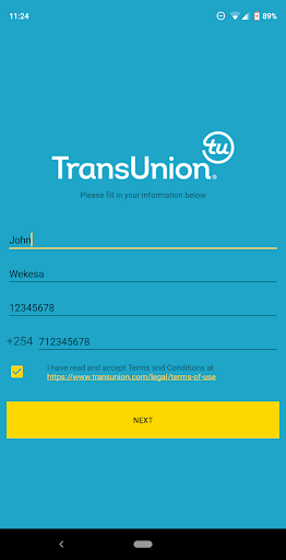 Android application TransUnion Nipashe screenshort