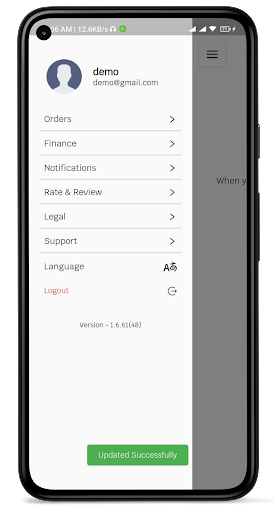 Android application Kyte Mobile Driver screenshort