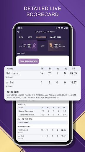 Royal Cricket Live Line Screen 3