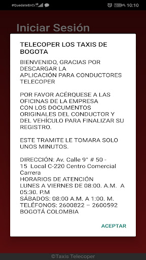 Taxis Telecoper Taxista Screen 3