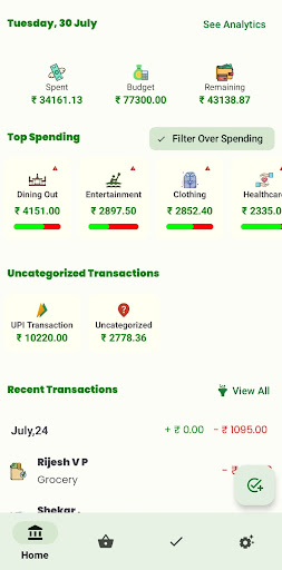 Android application Farah Expense Budget Tracker screenshort