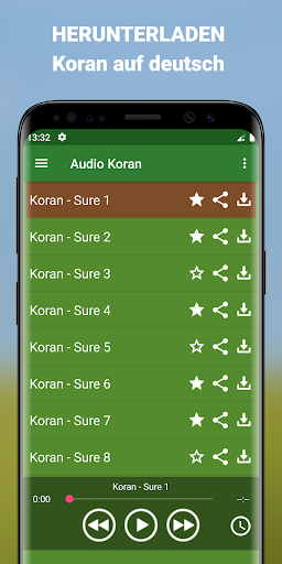 Android application Der Koran deutsch audio mp3 screenshort