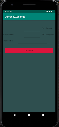 Android application CurrencyXchange screenshort