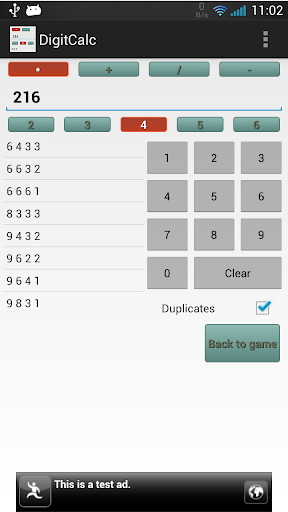 DigitCalc Screen 2