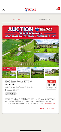 Android application RE/MAX Preferred & Auction screenshort