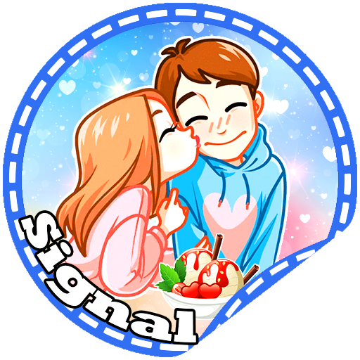 Stickers for Signal valentine logo