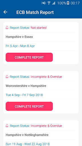ECB Match Reporting Screen 3