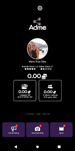 Android application adme screenshort