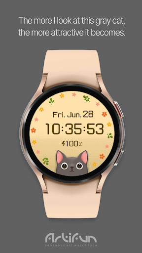 Android application artifun.atscat4.watchface screenshort