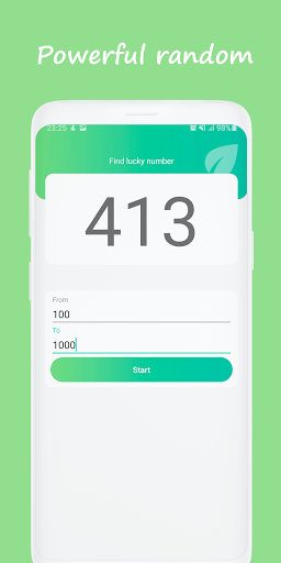 Android application Lucky Number screenshort